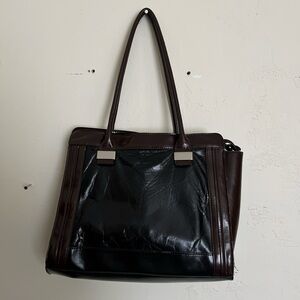 Elegant Black and Brown Women's Bag